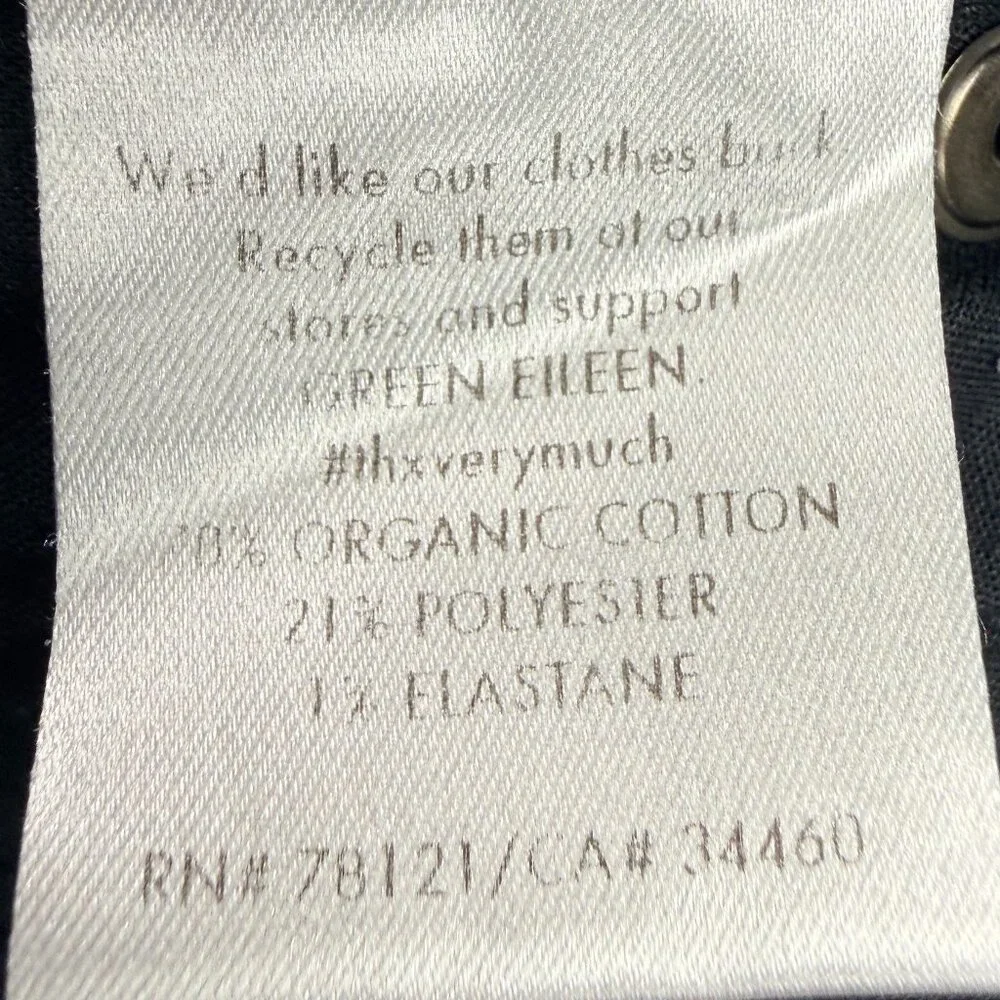 EILEEN FISHER Women's EUC Organic Cotton Slim Mid-rise Denim | Size 12‎